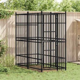 Outdoor Dog Kennel Steel 19.8 ftÂ²