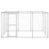 Dog Kennel Silver Galvanized steel 78.1 ftÂ² Tough Dog Kennel