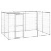 Dog Kennel Silver Galvanized steel 78.1 ftÂ² Tough Dog Kennel